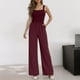 thumbnail image 2 of Mono sin mangas para mujer - Pantalones anchos - Petite/Regular/Tall - Tirantes elásticos - Casual/Trabajo - S-XXL, 2 of 5