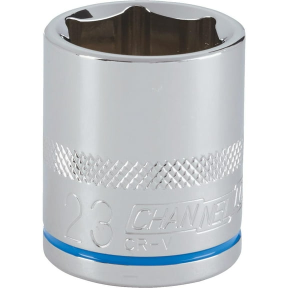 Channellock 1/2" Drive 23 mm 6-Point Shallow Metric Socket