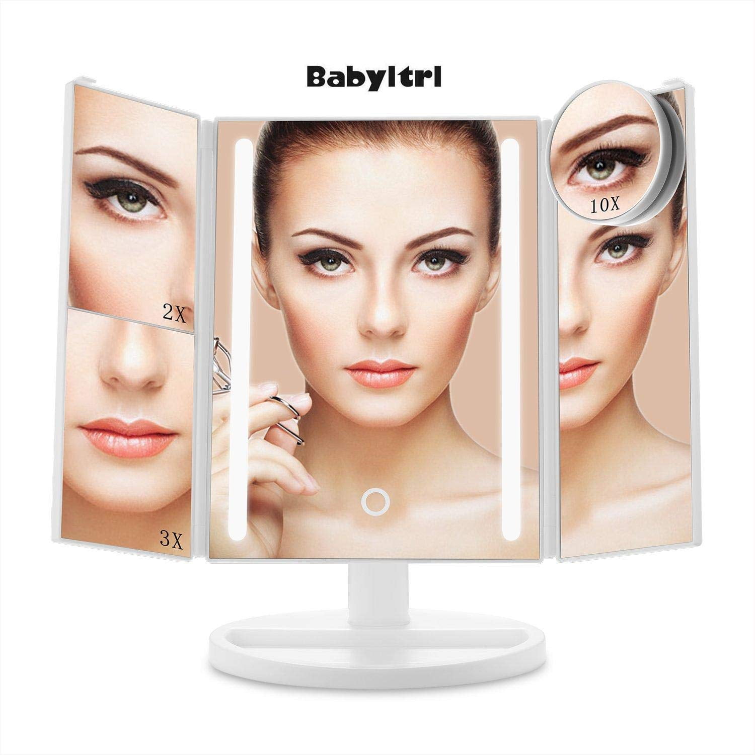 babyltrl lighted makeup mirror