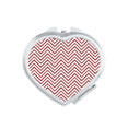 thumbnail image 1 of mas Red Pattern White Decoration Heart Mirror Travel Magnification Portable Handheld Pocket Makeup, 1 of 3