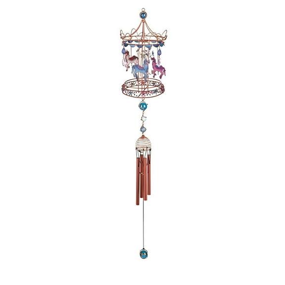 FC Design 35" Long Carousel Wind Chime with Copper Gem Statue Sculpture Ornament Decoration Home/Room/Garden Decor and Unique Gift Ideas for Housewarming, Holidays and Birthdays
