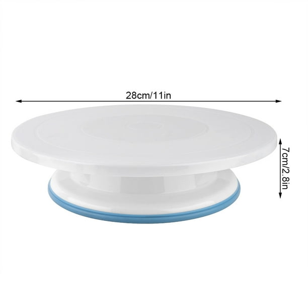 Plato giratorio para decoración de tartas, 1 pieza Plato giratorio redondo para tartas Plato giratorio para tartas Soporte giratorio para tartas Experiencia incomparable