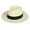 Beige/Black, variant on Unisex Wide Brim Straw Panama Fedora Hat Summer Beach Sun Hat for Men Women - Beige/Black