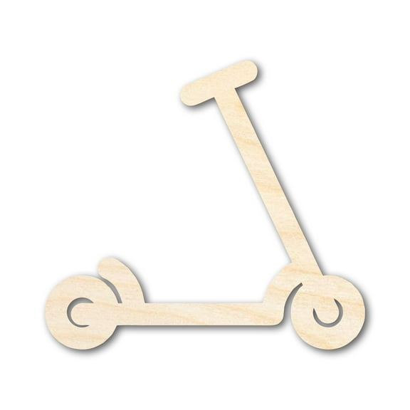 Unfinished Wood Scooter Shape 7" / 1/2"