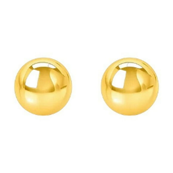 14k Yellow Gold Round Stud Earrings (6.0 mm)