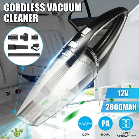 110-220V CORDLESS Car Vacuum Cleaner For Both Car and Home 120W Auto Portable Wet Dry Wireless Handheld
