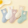 thumbnail image 4 of ZACPNCV Toddler Baby Knee-Highs Socks Knitted Socks Solid Color Cotton No Slip Cotton Floor Mid Tube Socks Beige 0-1 Years, 4 of 4