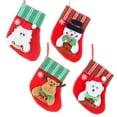 thumbnail image 5 of 12 Pack Christmas Stockings,6.3" Christmas Holiday Stockings with Snowman Santa Reindeer Bear Christmas Stockings Set Gift, 5 of 7