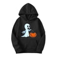 thumbnail image 5 of Pxxlle Hoodies for Women Cute Graphic Sweatshirts with Hood Plus Size Long Sleeve Holiday Pullover Tops with Pockets Black L, 5 of 6