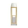 thumbnail image 3 of Baxton Studio Alessa Modern and Contemporary Glam Gold Finished Metal and Mirrored Glass Console Table, 3 of 5
