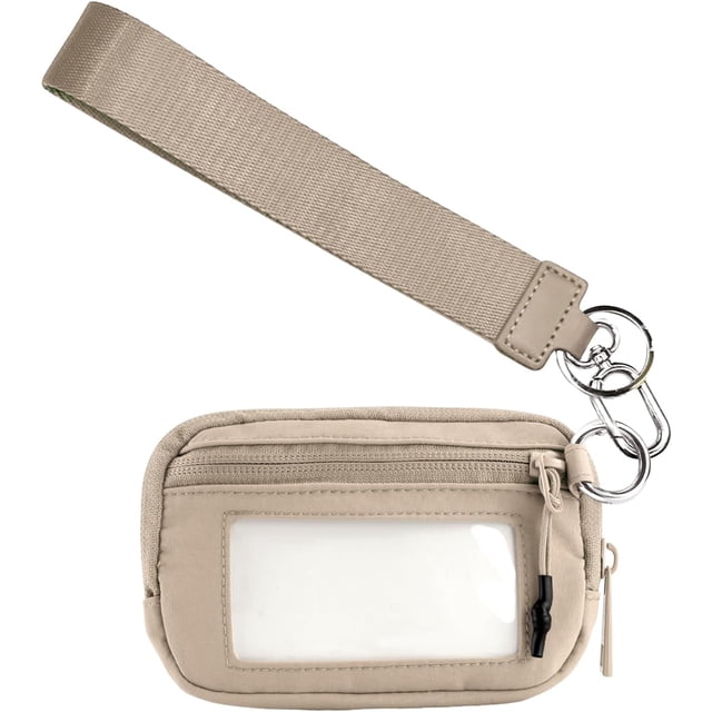 Cartera Iris xinyu para mujer Con llavero 5,9 x 3,5 pulgadas caqui