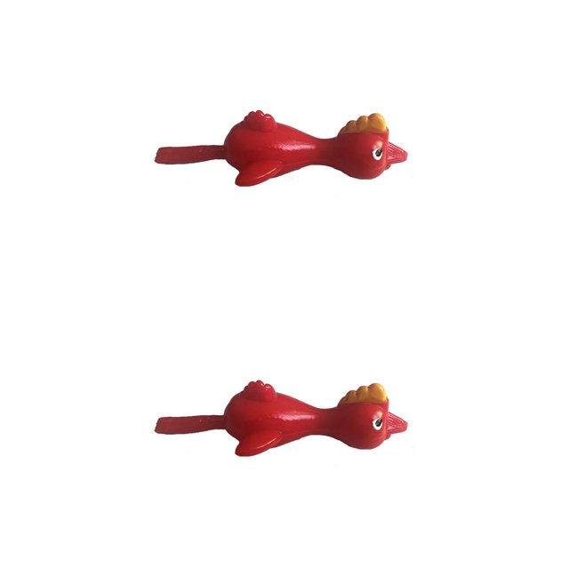 Tholdsy Eyección Chick Material TPR Juguetes divertidos Elástico Lanzamiento volador Pollo amarillo Sticky Juguete Dedo Pájaros Type1 NO1