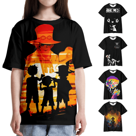 

New 3D Printed Anime One Piece Fashion Boy Girl T Shirt Child-110cm #09