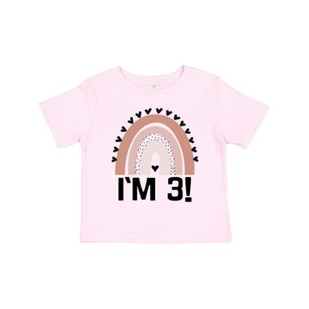 

Inktastic 3rd Birthday Boho Rainbow 3 Year Old Gift Toddler Boy or Toddler Girl T-Shirt