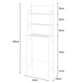 thumbnail image 2 of Toilet Storage Rack, Bathroom Storage Rack with Three-Layer Shelves, Compatible with Small Bathrooms, 165*55*26cm, 2 of 5