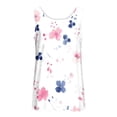 thumbnail image 3 of UPPADA Camisoles d'Été pour Femmes à Col Rond Coupe Ample T-Shirts Décontractés Mode Sans Manches Vêtements de Plage Ourlet Fluide Chandails à Enfiler Hauts Plage Boho Vêtements ofertas Relampago Del Dia Para Mujer Rose,P, 3 of 5