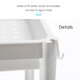 thumbnail image 1 of 3-Tier Hollow Frame Plastic Storage Rack Organizer Standing Holder Bathroom Kitchen Living Room Shelves Mesh Shelves with Hooks, 1 of 5