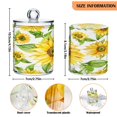 thumbnail image 3 of Ryvnso 2 Pack Qtip Holder Organizer Beautiful Sunflower Bathroom Cotton Swabs Cans Storage Canister, 3 of 7