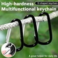 thumbnail image 4 of Arcticwind D-Shaped Aluminum Carabiner Clip - Keychain Clip, Backpack Clip, Keychain Clip, Water Bottle Clip, Secure Keychain - Spring Snap Key Chain Clip Hook Buckle (4/5/6 Pcs）, 4 of 6