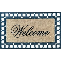 Mainstays Welcome Rubber Frame Doormat