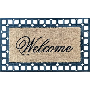 Mainstays Welcome Doormat With Rubber Frame