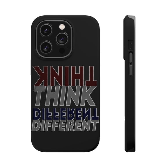 DistinctInk Tough Case for Apple iPhone 15 PRO (6.1" Screen), Compatible with MagSafe Charging - Think Different