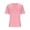 Pink, variant on Women's Casual V Neck Short Sleeve T Shirt, Beige Loose Fit Everyday Tunic Top, Size XL