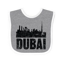 Inktastic Dubai City Skyline with Grunge Boys or Girls Baby Bib