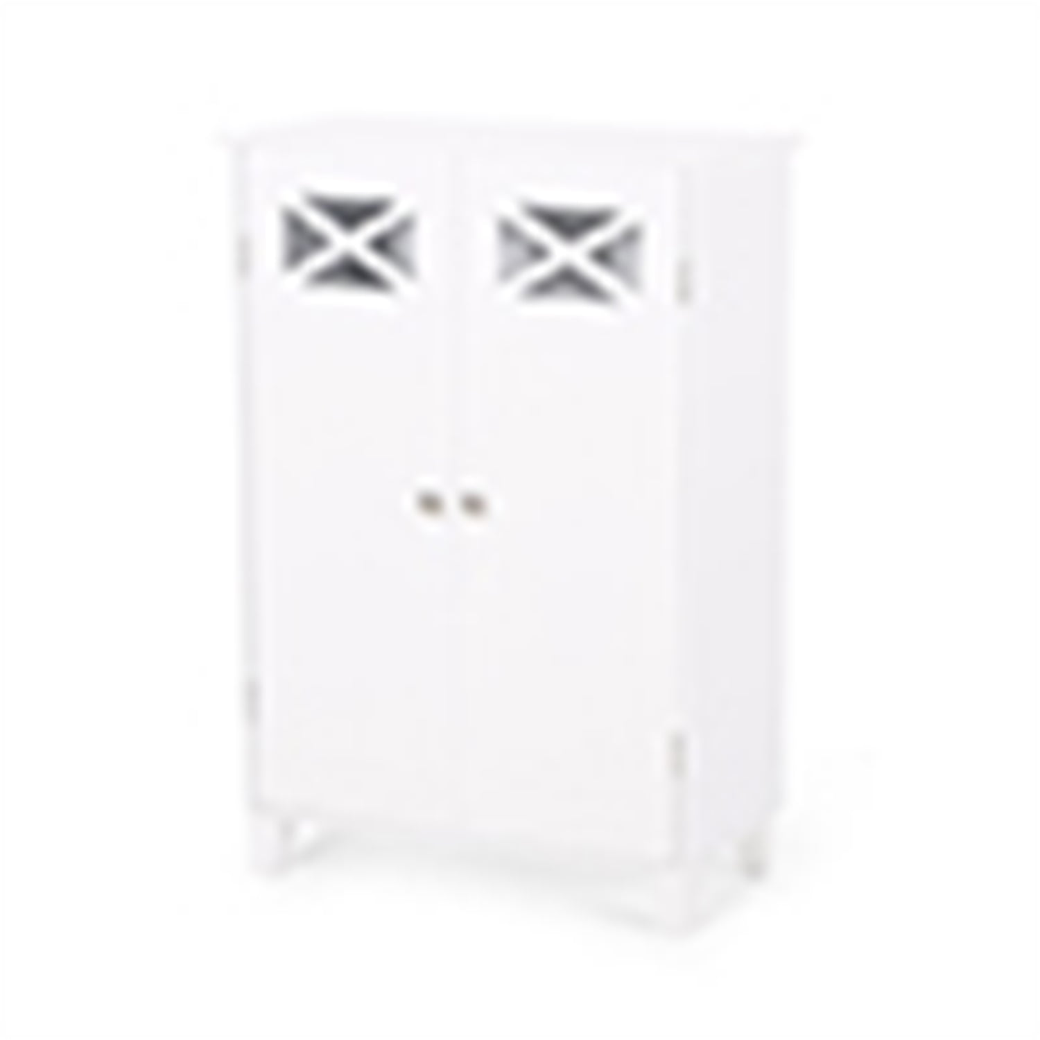 Kadyn MDF Bathroom Storage Cabinet, Floor Storage Cabinet with Double Door, Accent Storage Cabinet for Kitchen, White