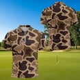 thumbnail image 4 of Aplkyhs Matching Couple Tennis Shirts Couple Camo Hunting Duck Golf Matching Outfits 4-Way Stretch Golf Shirts for Men Quarter Zip Golf Accessories for Men Suitable for Outdoor Sports, 4 of 6