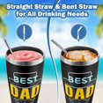 thumbnail image 4 of Birthday Gifts for Dad, Tumbler Stainless Steel Gift for Dad from Daughter Son Kids, Funny Fathers Day Gift, Colorful Best Dad Ever Coffee Drinking Cup 20oz with Lid and Straw, Black, 4 of 6
