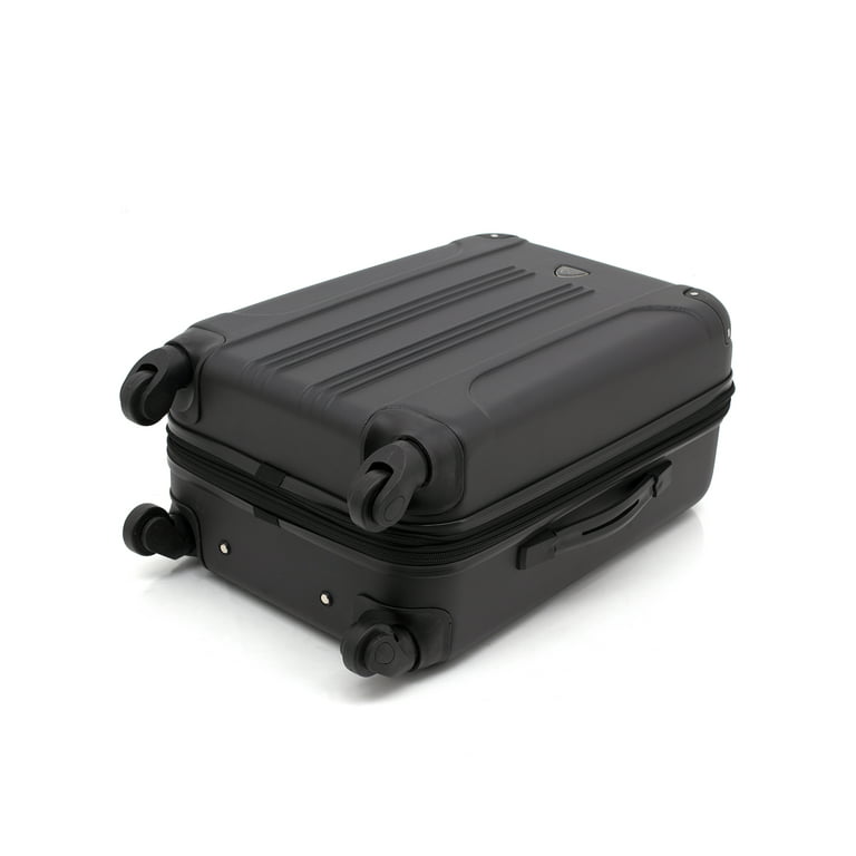 Travelers Club Chicago Hardside Expandable Spinner Luggage, Black, 2-Piece Set (20/28)