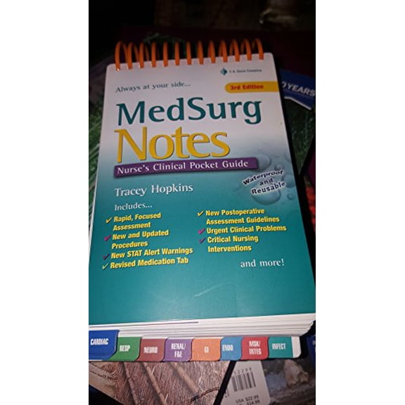 Pre-Owned Medsurg Notes: Nurse's Clinical Pocket Guide (Spiral-bound) 0803626851 9780803626850