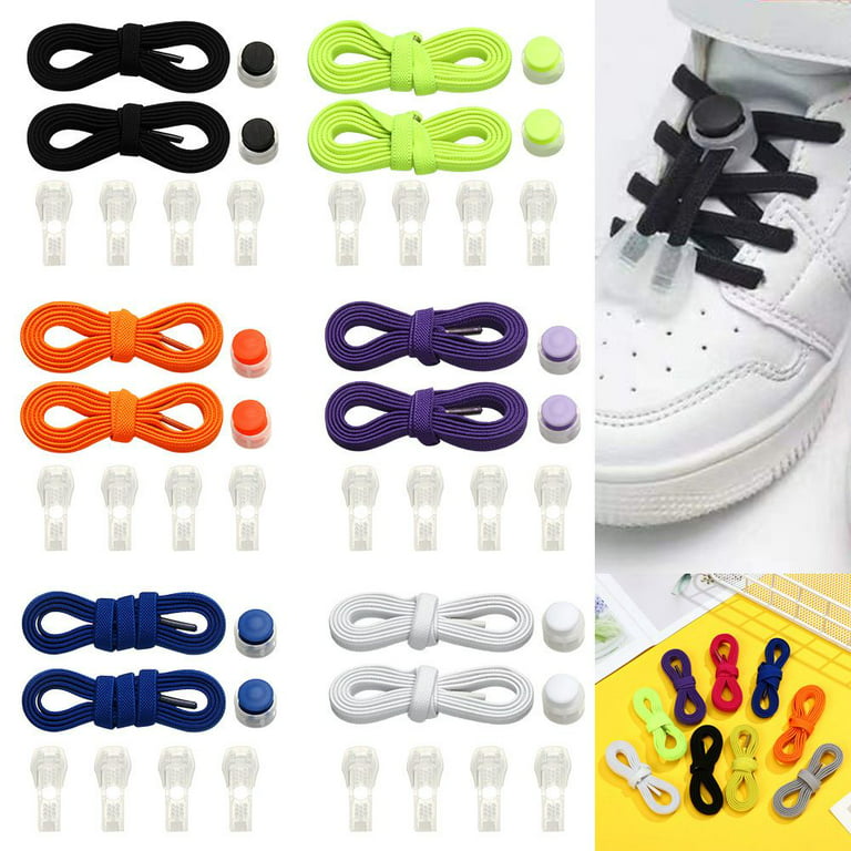 Dropship Spring Lock Shoelaces Without Ties Elastic Laces Sneakers Kids  Adult Quick Shoe Laces Rubber Bands Round No Tie Shoeace Shoes to Sell  Online at a Lower Price