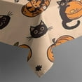thumbnail image 5 of Halloween Cat and Pumpkin Pattern Square Tablecloth,Waterproof Square Table Cover,Wipeable Spillproof Washable Table Cover for Home Kitchen Party Decor 42"X42"(107x107cm), 5 of 6