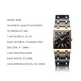 thumbnail image 2 of WWOOR Hombres Moda Rectangular Dial analógico reloj de cuarzo Negocio impermeable Calendar Abanopi Mirar, 2 of 5