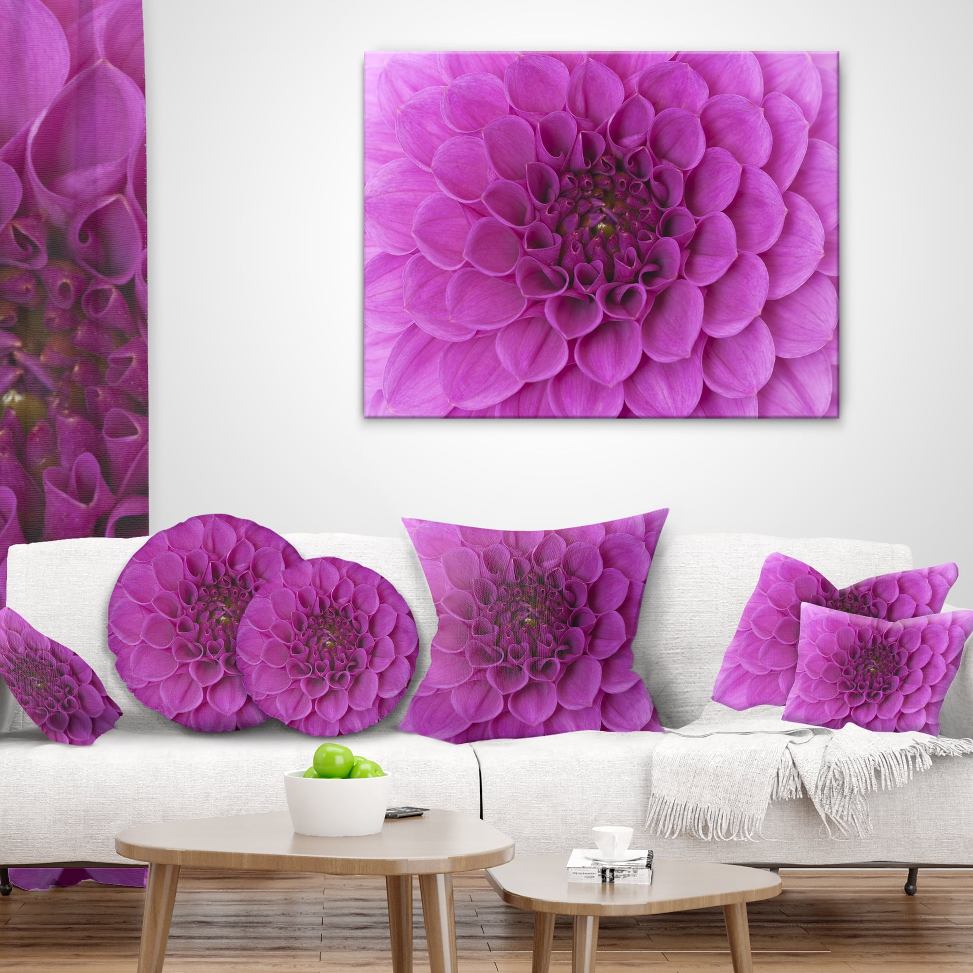 Designart 12" x 20" Purple Polyester Throw Pillow