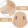 thumbnail image 5 of WEUVEB Oval Wooden Wall Shelf 1 Piece - Minimalist Home Decor Display Rack for Living Room, Bedroom, Office, 5 of 8