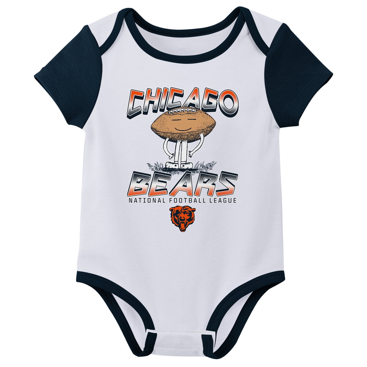 CHICAGO BEARS NFL Boys Infant 3 Pack Onesie Game Day Fan Apparel