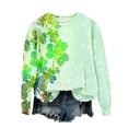 thumbnail image 2 of Chemise de la Saint-Patrick pour Femmes Col Rond Imprimé Manches Longues Chandails en Molleton Saint-Patrick, 2 of 4