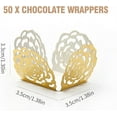 thumbnail image 3 of NOGIS 50pcs Truffle Wrappers Liners Cups Chocolate Paper Candy Cups Small Flared Paper Baking Cups Chocolate Packing Paper for Muffins Cupcakes Birthday Wedding Decor (Gold), 3 of 7