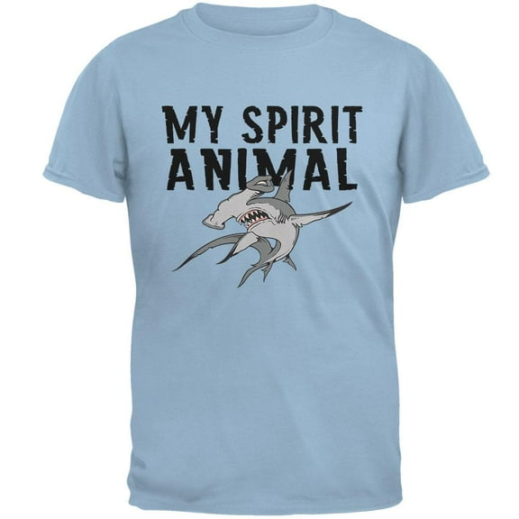 My Spirit Animal Hammerhead Shark Light Blue Adult T-Shirt - Medium
