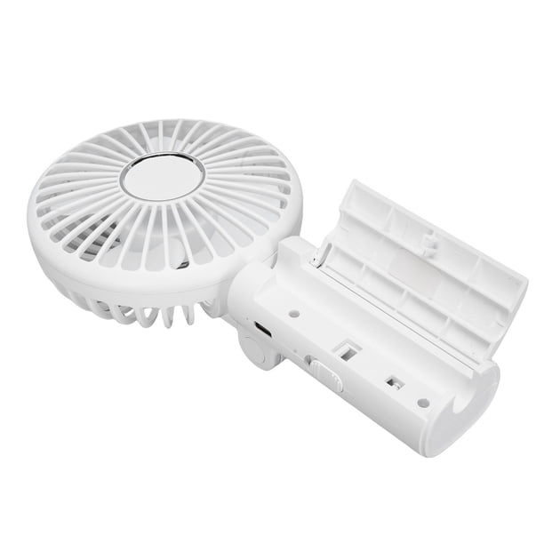 Ventilador Recargable, Ventilador De Refrigeración Portátil, Batería De 1200mAh, Diseño Plegable, 3 Velocidades De Viento Para Escritorio De Oficina, Escuela En Casa