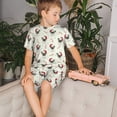 thumbnail image 4 of Fotbe Christmas Pug Dog Pijama Estampada de 2 Piezas para Niños – Ropa de Dormir de Manga Corta Cómoda para Niños y Niñas, Camiseta y Shorts de Algodón-Medium, 4 of 6