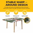 thumbnail image 4 of Grey Christmas Table Cloths for 6 Foot Rectangle Tables, Xmas Tree Ball Snowflake Winter Gifts Patio Waterproof Elastic Fitted Tablecloths, Washable Rectangular Table Cover for Camping, 4 of 8