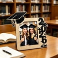 thumbnail image 3 of Graduation Photo 2026 Custom Name Wooden Picture Class Of 2026 Grad Engraved Desk For High School College Graduate, 3 of 6