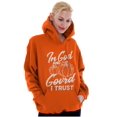 thumbnail image 5 of In God I Trust Cute Pumpkin Pun Hoodie Sweatshirt Women Brisco Brands L, 5 of 6