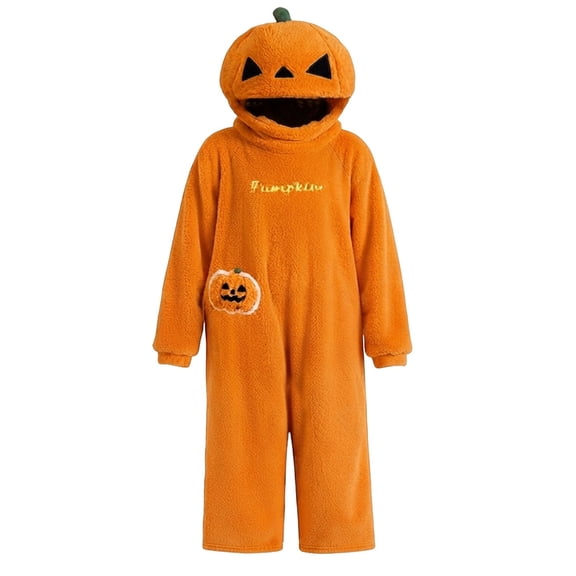 RFQWOVSR Unisex Fleece Lined Onesie Pajama with Seasonal Print M