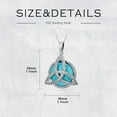thumbnail image 6 of THOYAS Natural Turquoise Celtic Knot Necklace for Women 925 Sterling Silver 1.2mm Cable Chain and Pendant Genuine Turquoise Jewelry Gifts, 6 of 6