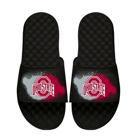 Youth ISlide  Black Ohio State Buckeyes Spray Paint Slide Sandals